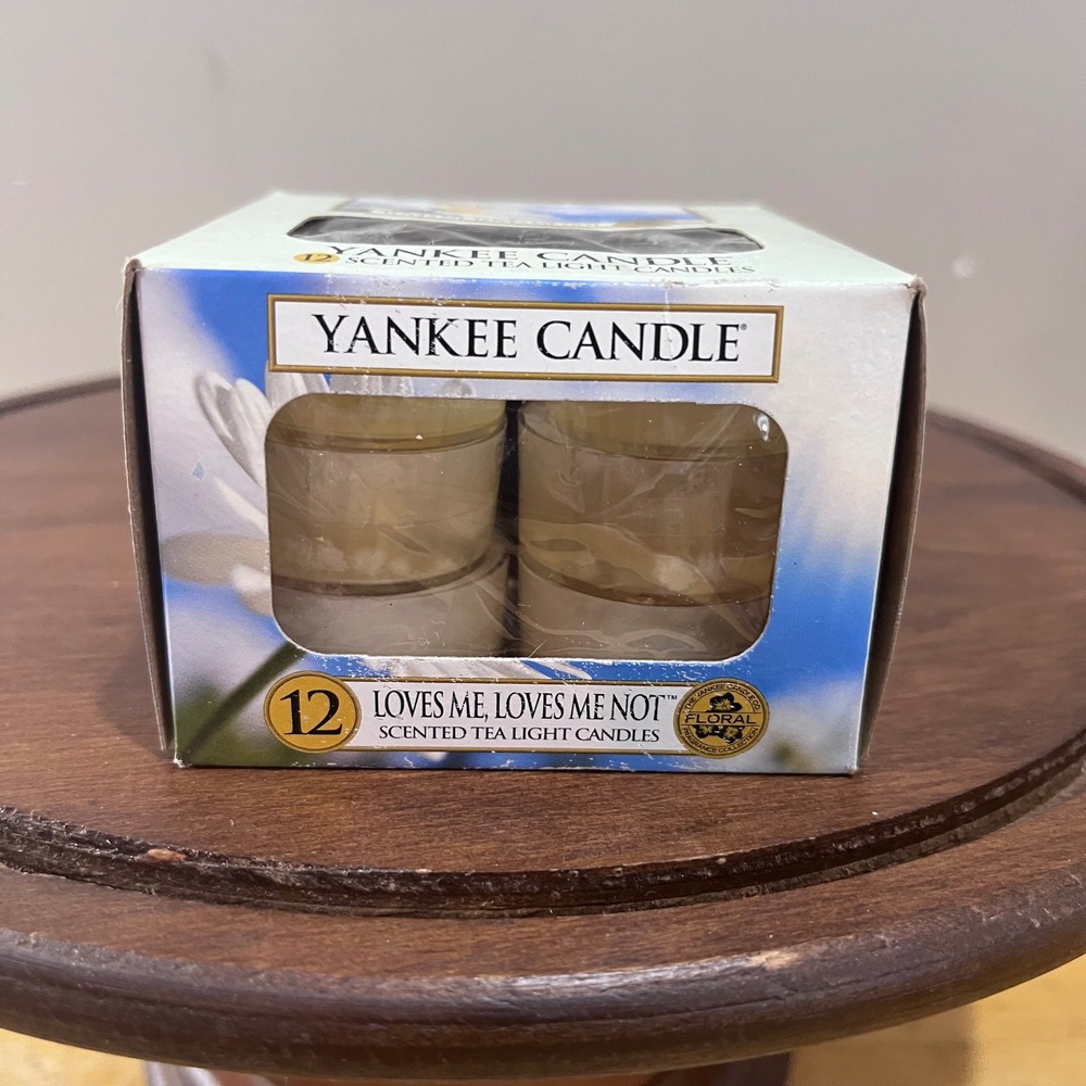Vtg Yankee Candle Loves Me Loves Me Not Tea Lights 12ct‎ Floral Scented Daisy